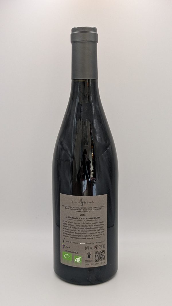 Domaine Serre des Vignes, Secret de Syrah ( Ou Quintessence) 2022 – Image 2